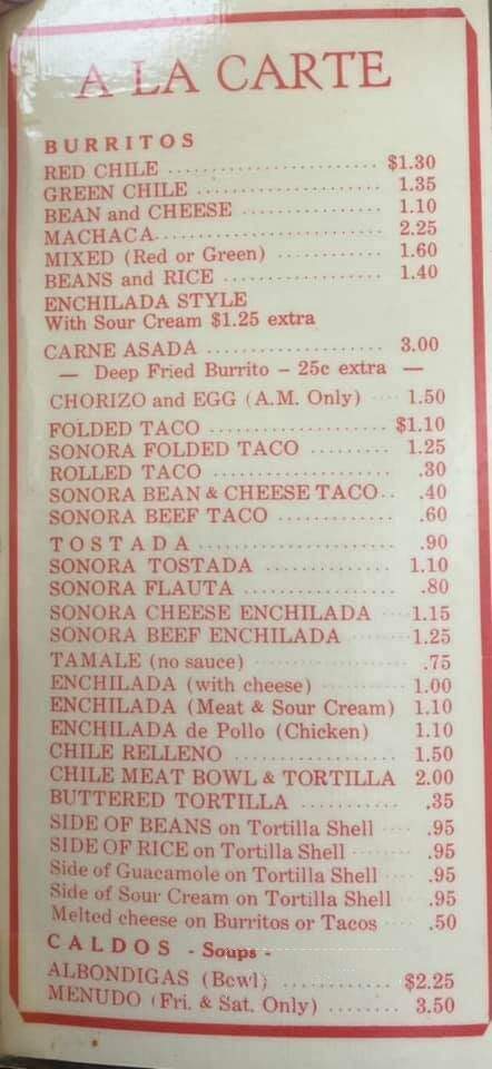 La Fonda Tortilla Factory - Yuma, AZ menu_pic