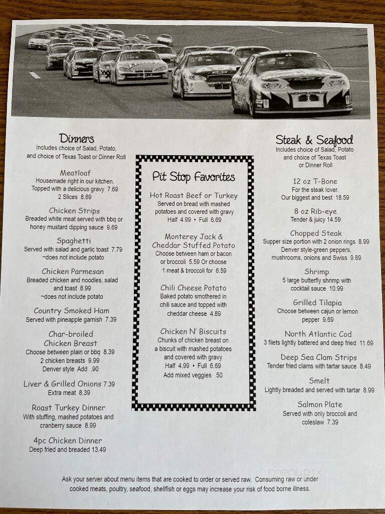 Finish Line Family Restaurant - Hillsdale, MI menu_pic