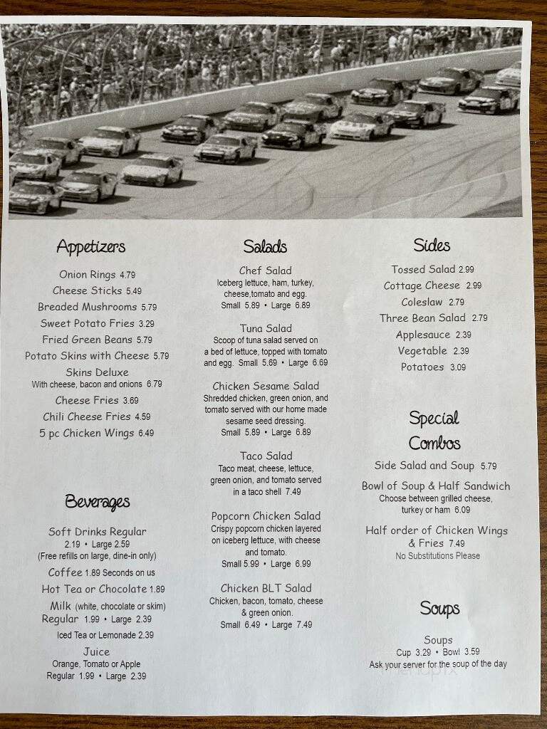 Finish Line Family Restaurant - Hillsdale, MI menu_pic