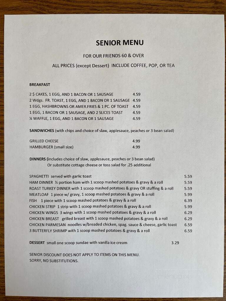 Finish Line Family Restaurant - Hillsdale, MI menu_pic