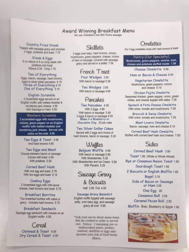 Finish Line Family Restaurant - Hillsdale, MI menu_pic