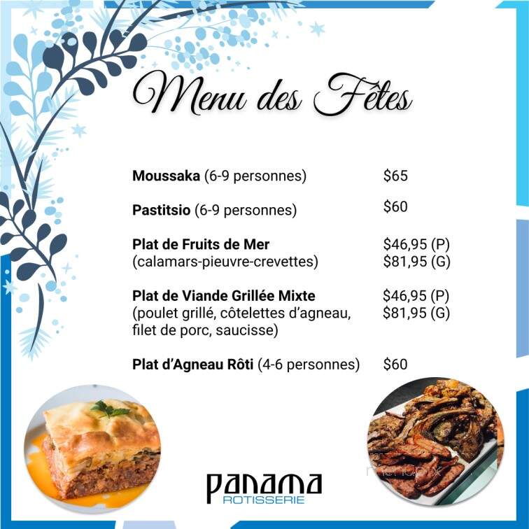 Panama Restaurant - Montreal, QC menu_pic