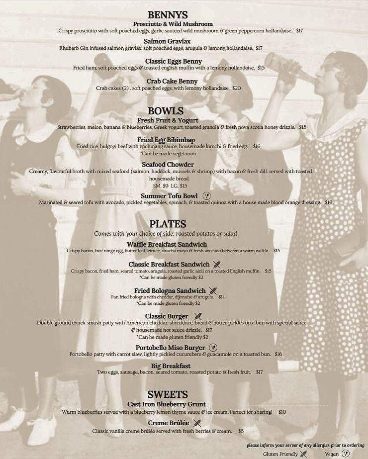 The Foggy Goggle - Halifax, NS menu_pic