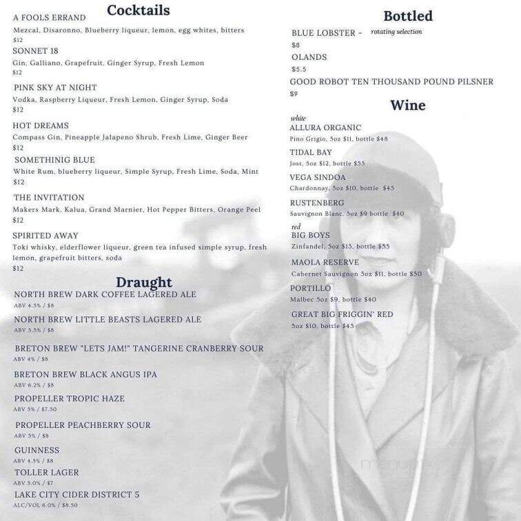 The Foggy Goggle - Halifax, NS menu_pic