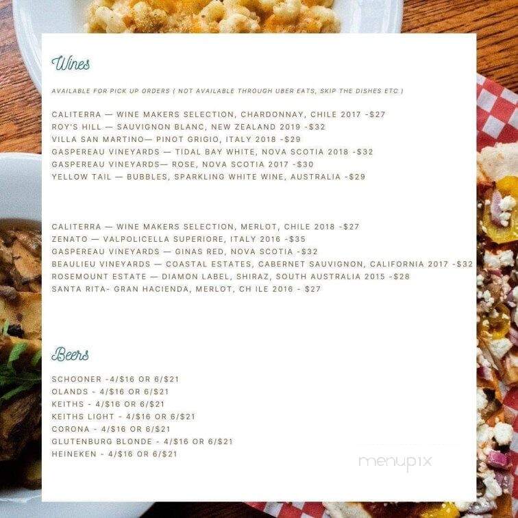 The Foggy Goggle - Halifax, NS menu_pic