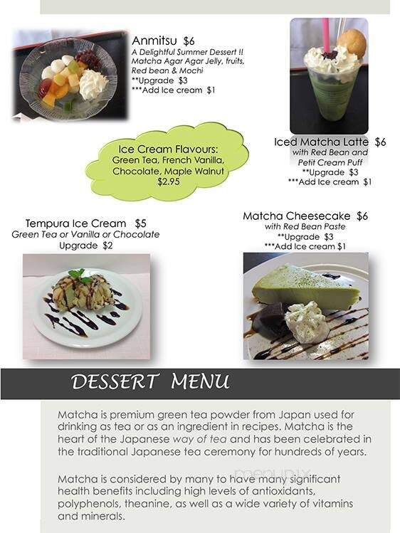 Suisha Gardens Japanese Restaurant - Niagara Falls, ON menu_pic