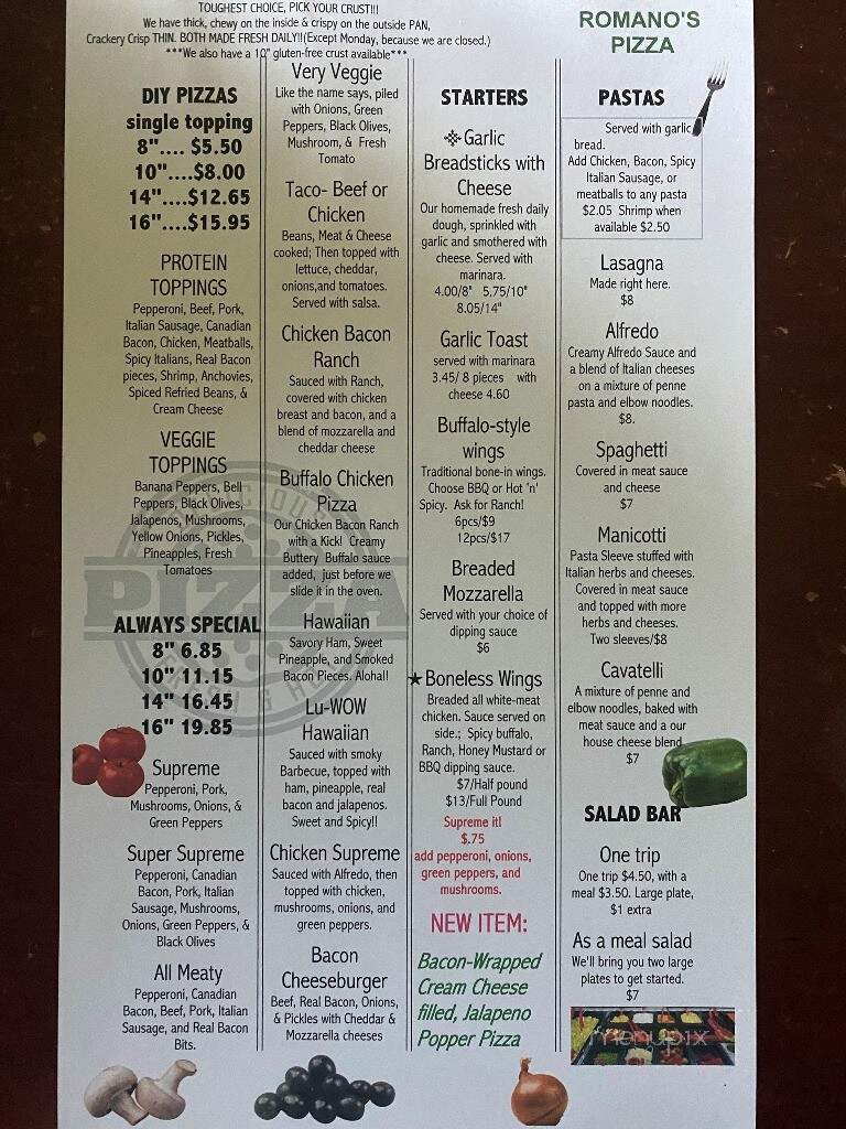 Romano's Pizza - Kinsley, KS menu_pic