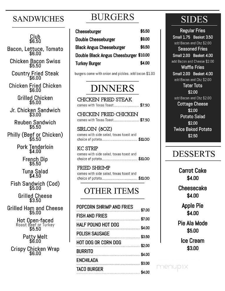 Terry's Bar & Grill - Topeka, KS menu_pic
