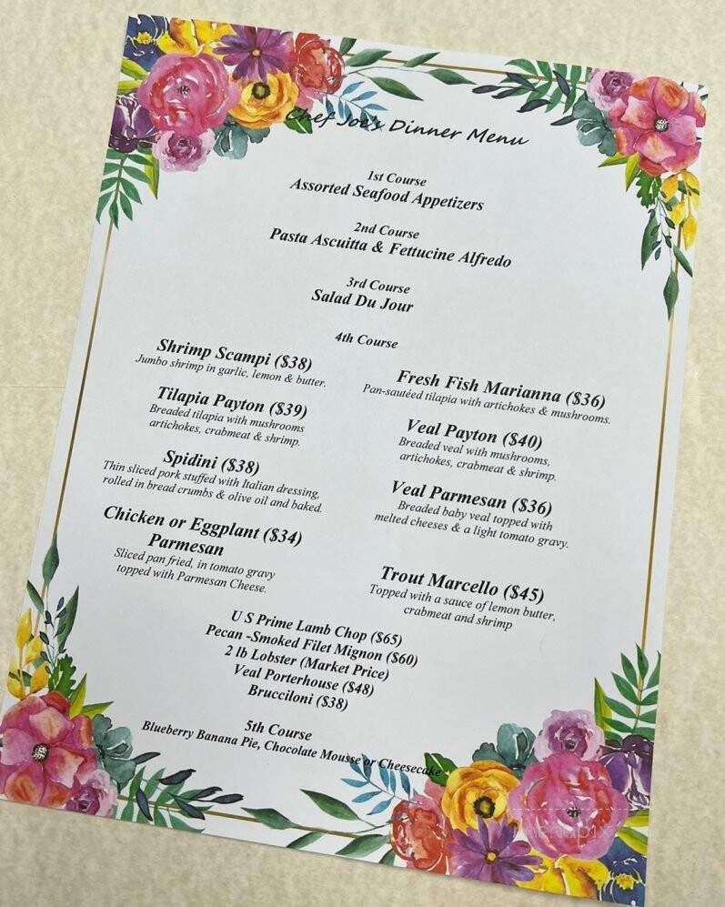 Impastato's Restaurant - Metairie, LA menu_pic