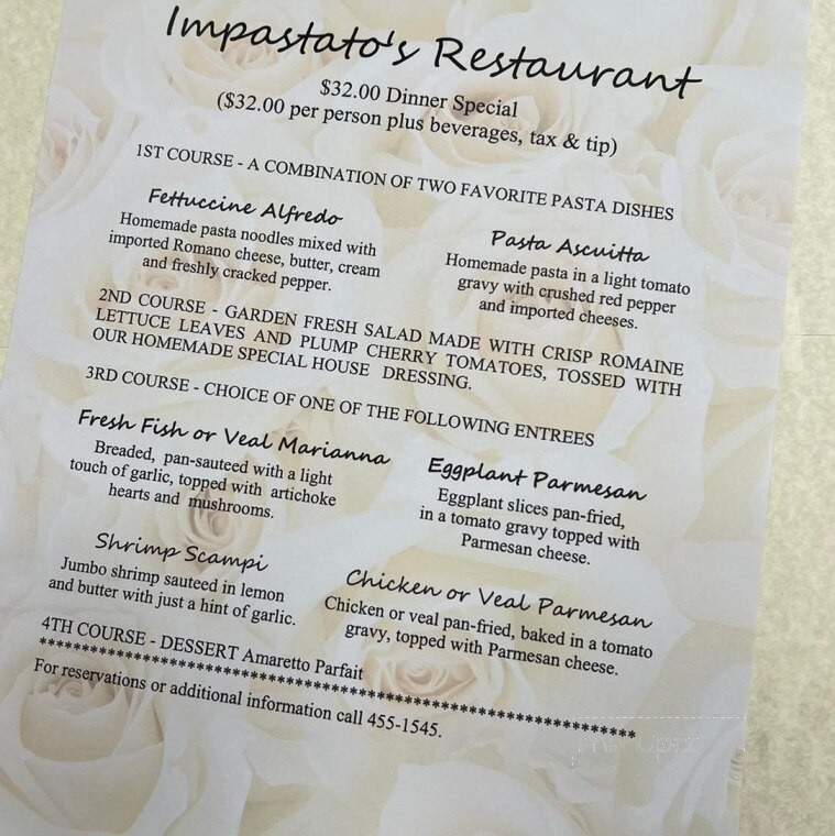 Impastato's Restaurant - Metairie, LA menu_pic