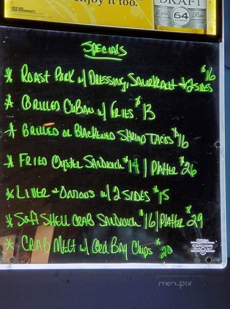Grumpy's Bar & Grill - Aberdeen, MD menu_pic