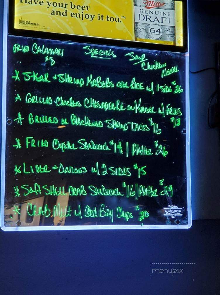 Grumpy's Bar & Grill - Aberdeen, MD menu_pic