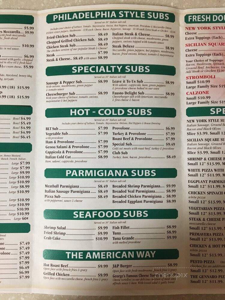 New York J & P Pizza - Damascus, MD menu_pic