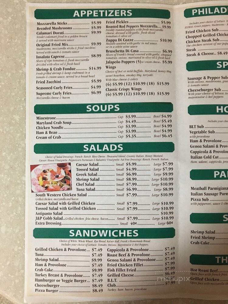 New York J & P Pizza - Damascus, MD menu_pic