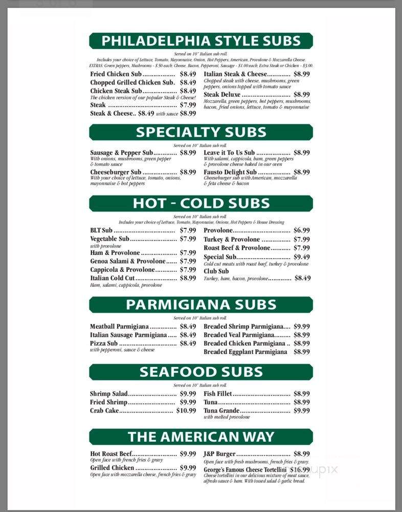 New York J & P Pizza - Damascus, MD menu_pic