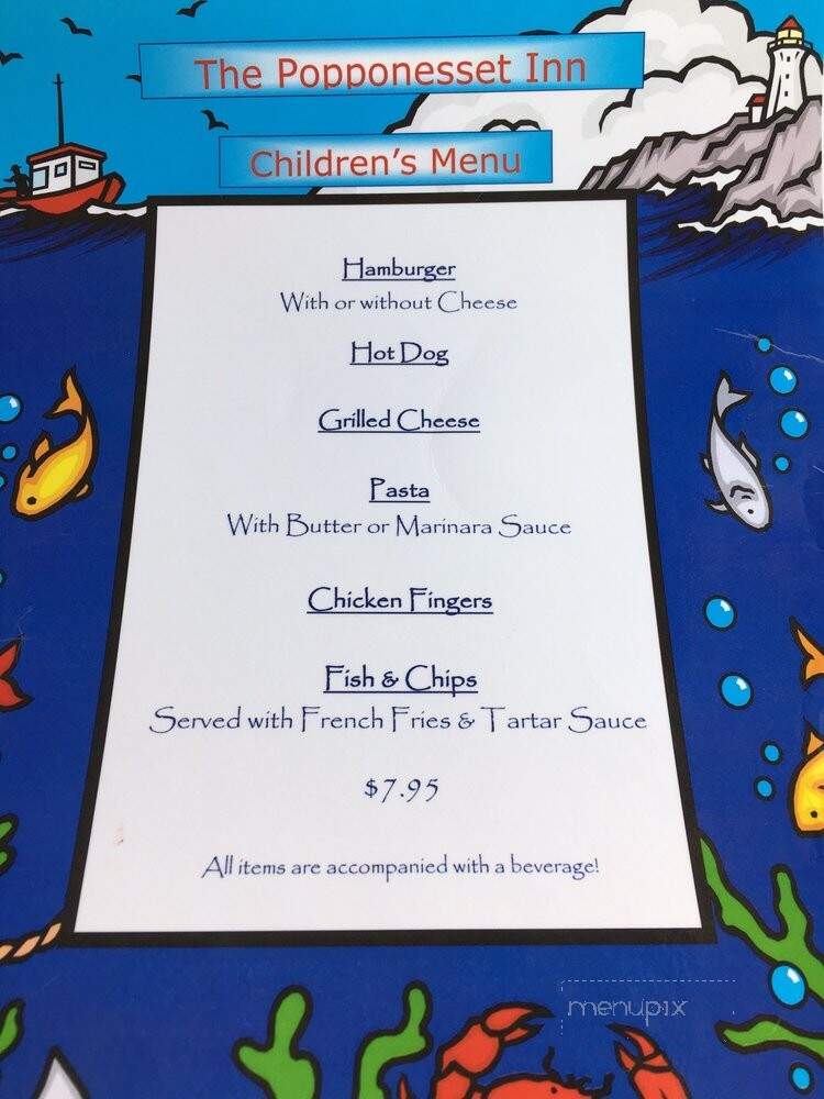 Popponesset Inn Restaurant - Mashpee, MA menu_pic