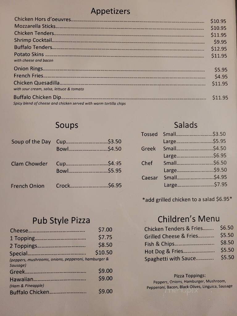 Ye Olde Standish Grille - East Bridgewater, MA menu_pic