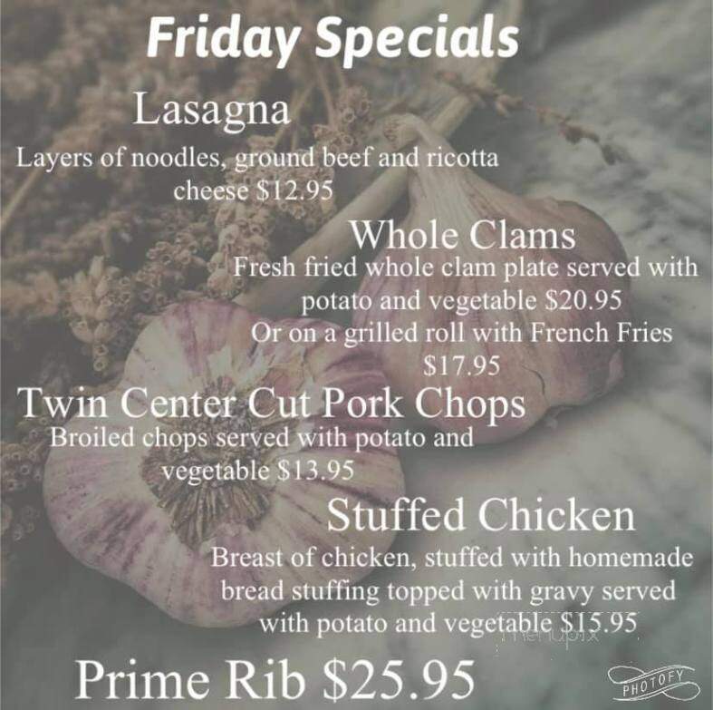 Ye Olde Standish Grille - East Bridgewater, MA menu_pic