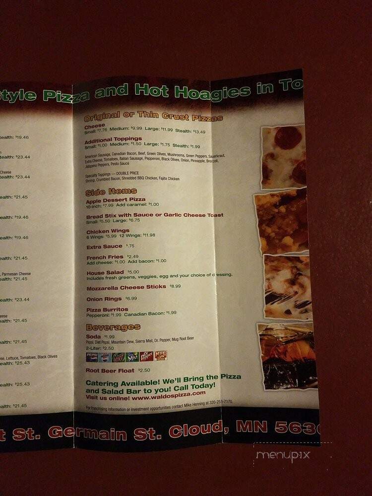 Waldo's Pizza & Hot Subs - Saint Cloud, MN menu_pic