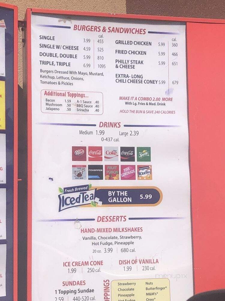 Bumper's Drive In - Wiggins, MS menu_pic