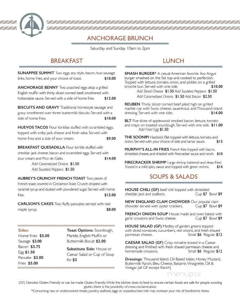 Anchorage Restaurant - Sunapee, NH