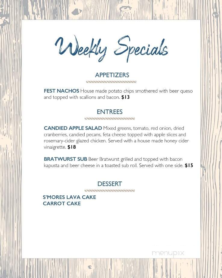 Anchorage Restaurant - Sunapee, NH menu_pic