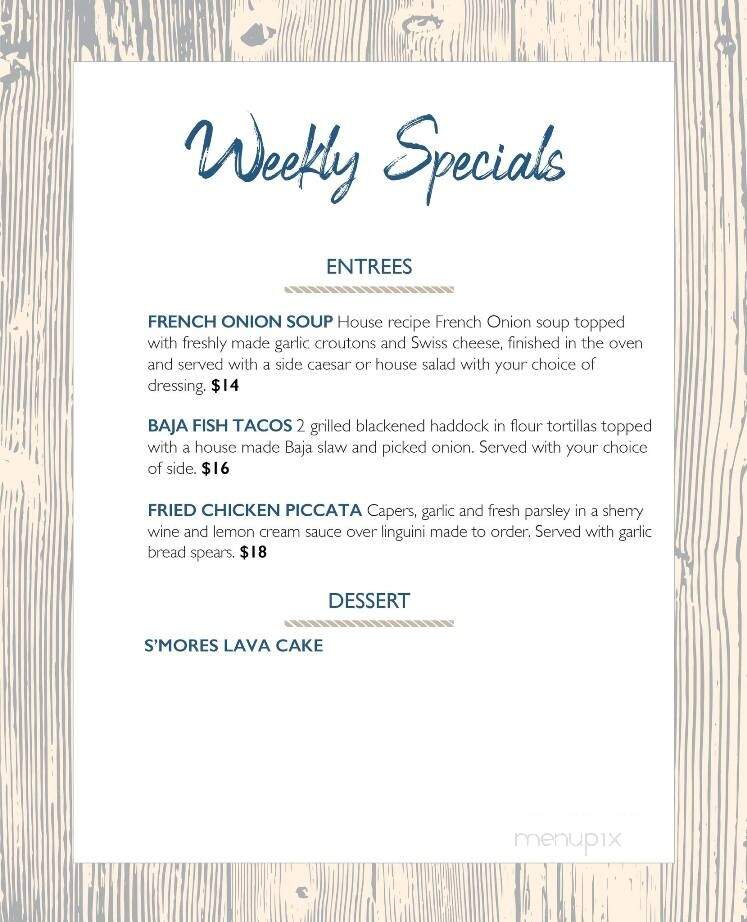 Anchorage Restaurant - Sunapee, NH menu_pic