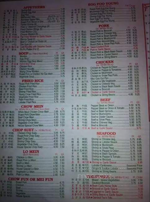 Chin-Wong Chinese Restaurant - Jackson, NJ menu_pic