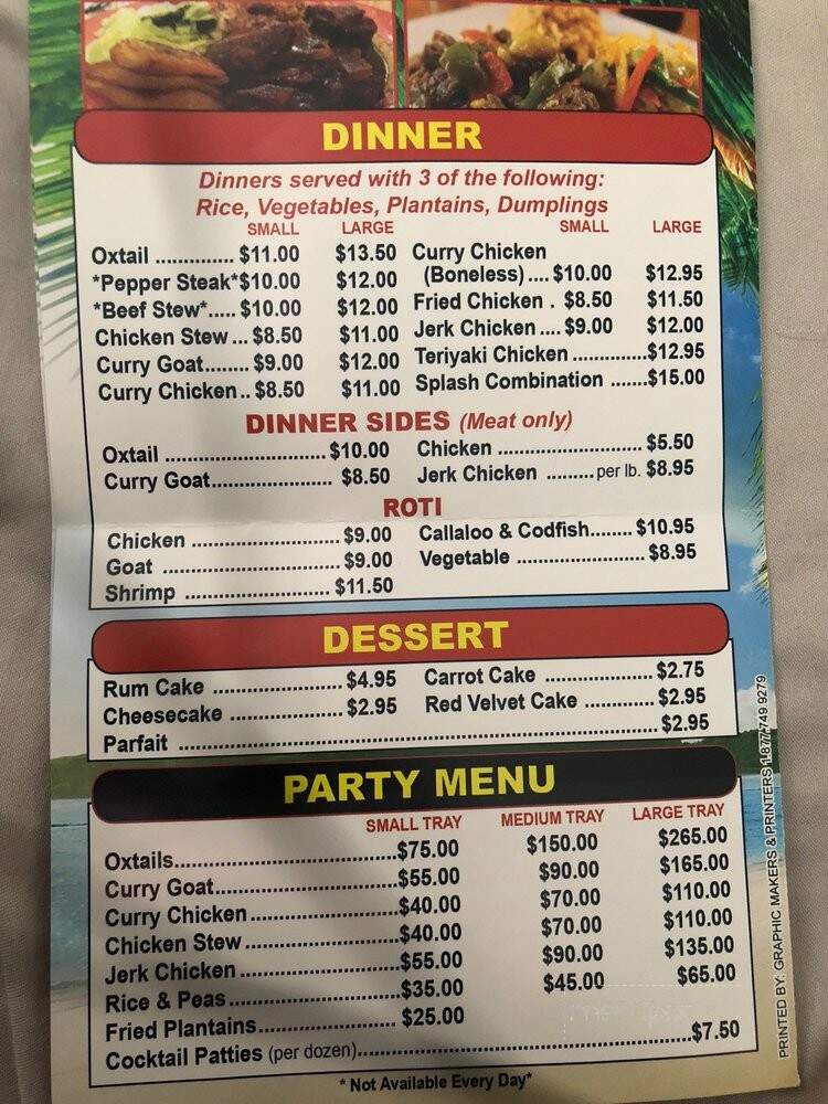 Hot Pot Caribbean Restaurant - Irvington, NJ menu_pic