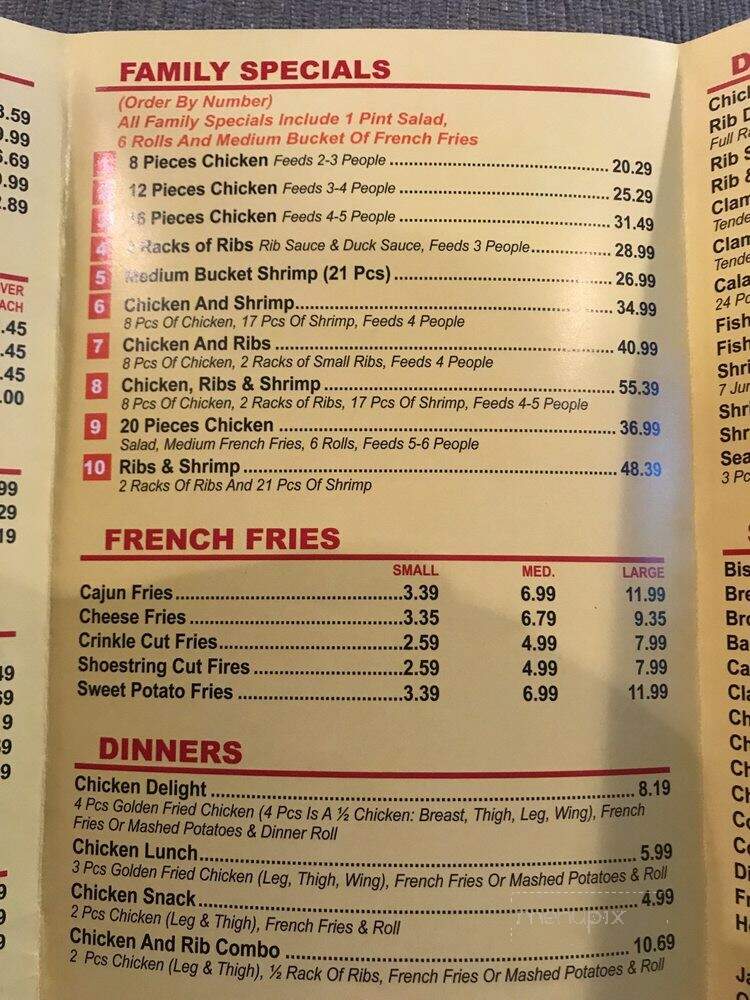 Chicken Delight - Dumont, NJ menu_pic