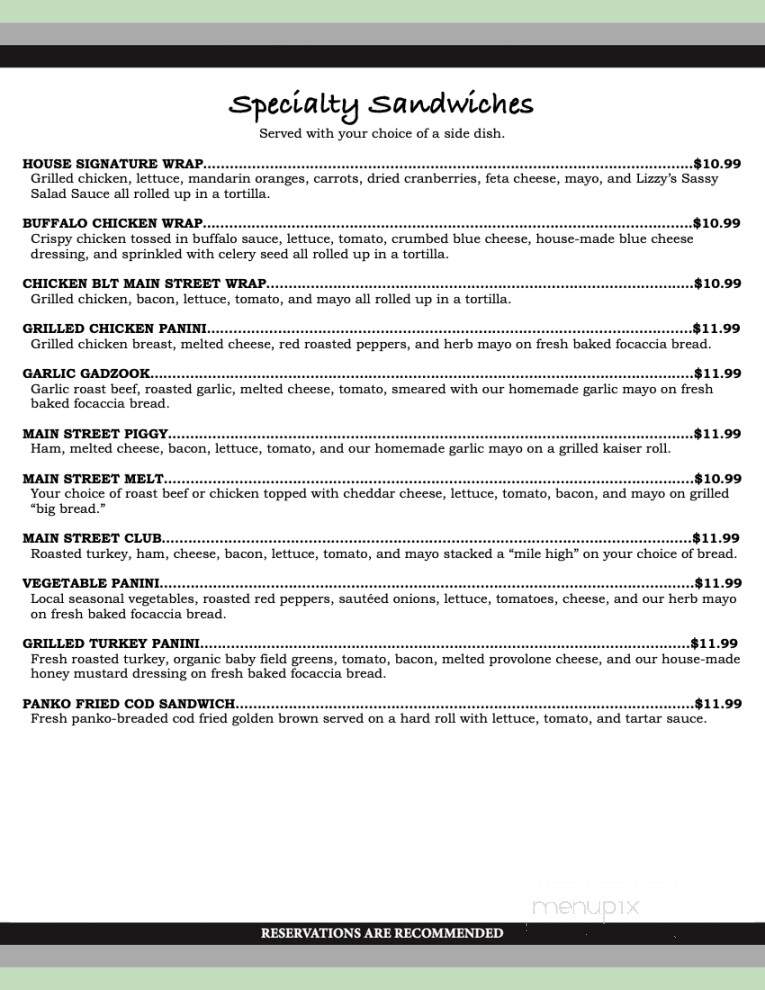 Main Street Grill & Bakery - Afton, NY menu_pic