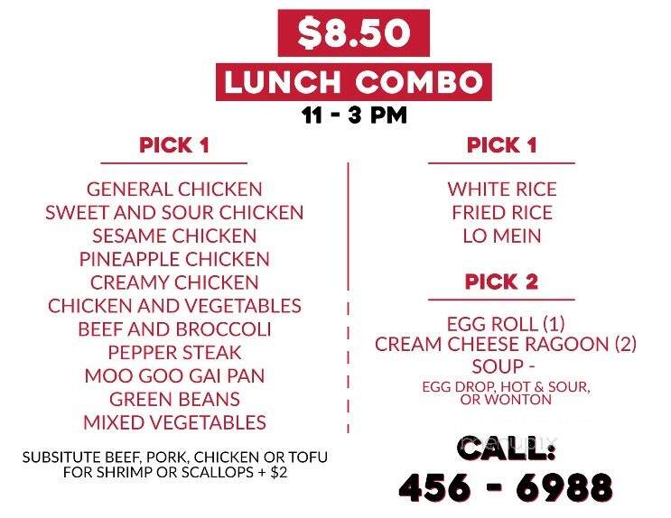 New Happy Garden Restaurant - Waynesville, NC menu_pic