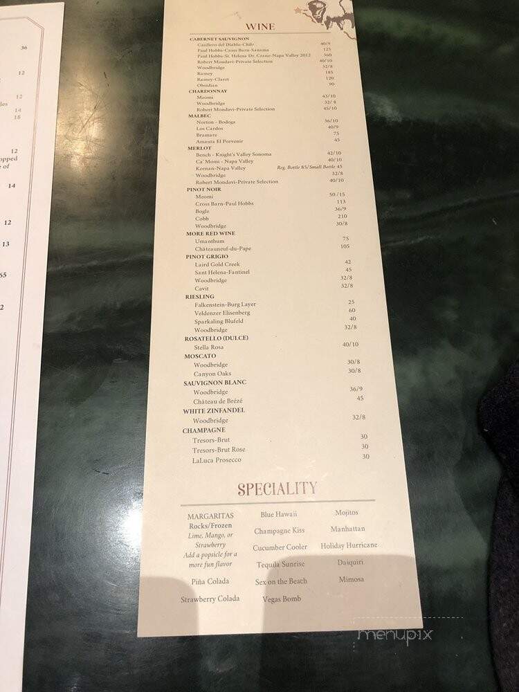 Edge Of Texas Steakhouse - El Paso, TX menu_pic