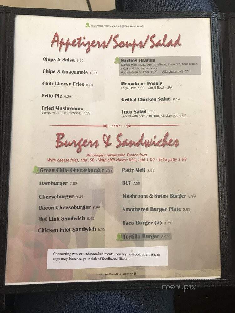 Sofia's Restaurant - Socorro, TX menu_pic