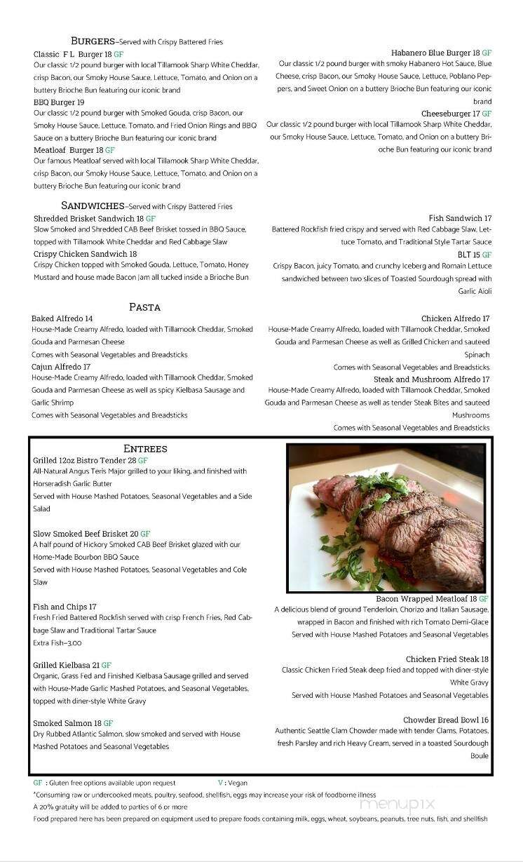 Fargher Lake Inn - Yacolt, WA menu_pic