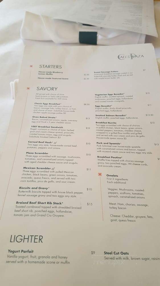 Cafe At The Plaza - Milwaukee, WI menu_pic