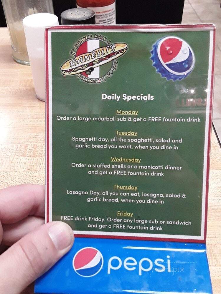 Ranelli's Deli & Cafe - Birmingham, AL menu_pic