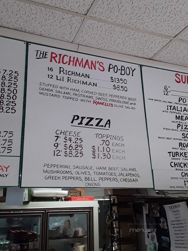 Ranelli's Deli & Cafe - Birmingham, AL menu_pic