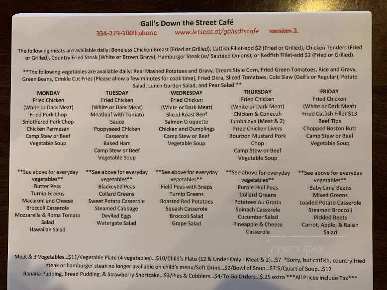 Down The Street - Montgomery, AL menu_pic