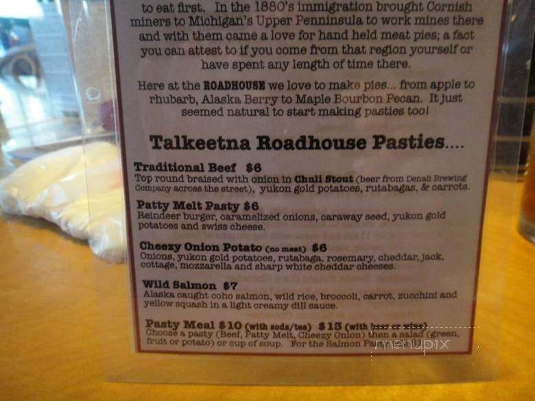 Talkeetna Roadhouse - Talkeetna, AK menu_pic