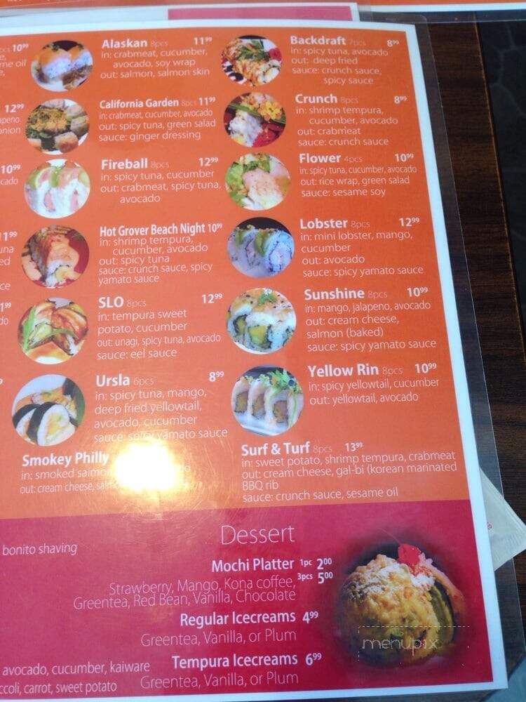Yamato Japanese Restaurant - Grover Beach, CA menu_pic