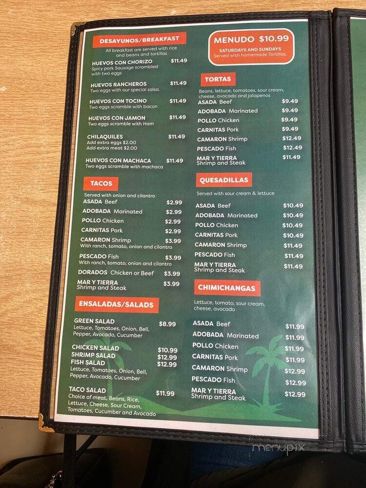 Mariscos El Palmar - Lompoc, CA menu_pic
