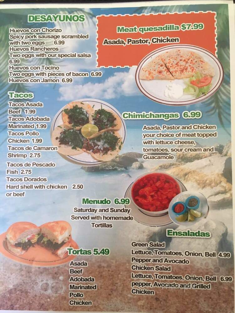 Mariscos El Palmar - Lompoc, CA menu_pic