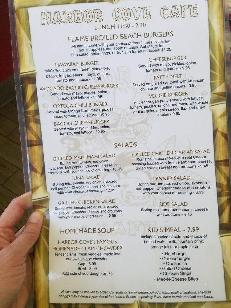 Harbor Cove Cafe - Ventura, CA menu_pic