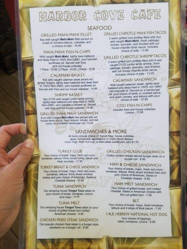 Harbor Cove Cafe - Ventura, CA menu_pic