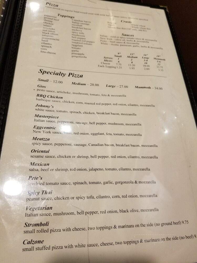 Giovanni's Pizzeria Restaurant - Mammoth Lakes, CA