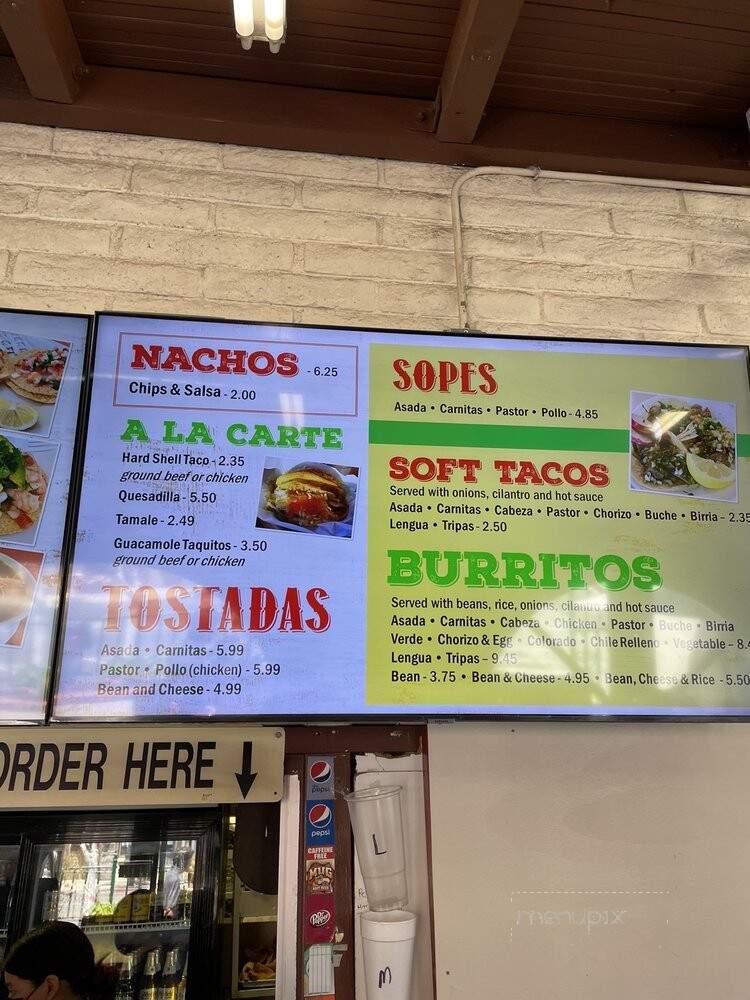 La Terraza - Santa Paula, CA menu_pic
