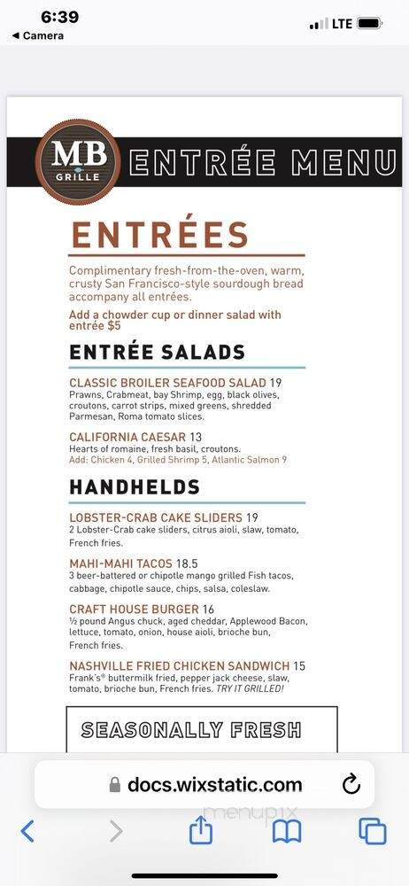 Market Broiler - Huntington Beach, CA menu_pic