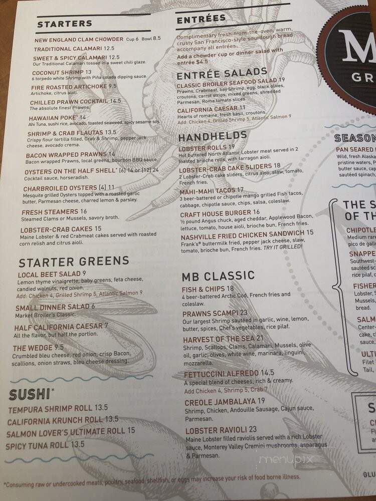 Market Broiler - Huntington Beach, CA menu_pic