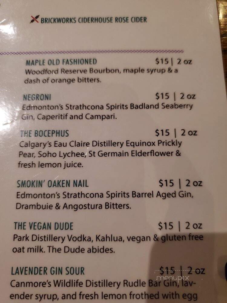 The Raven Bistro - Jasper, AB menu_pic